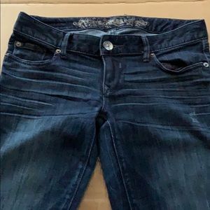 Express jeans with rhinestone detailing on legs